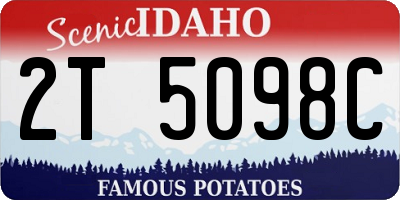 ID license plate 2T5098C