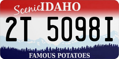 ID license plate 2T5098I