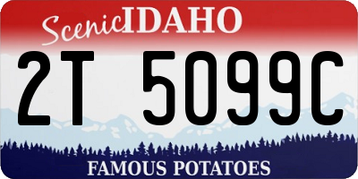 ID license plate 2T5099C