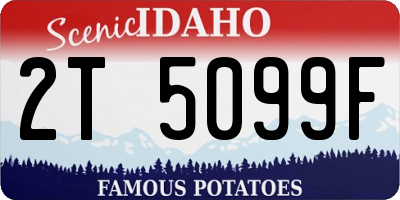 ID license plate 2T5099F