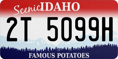 ID license plate 2T5099H