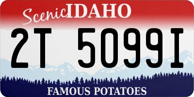 ID license plate 2T5099I