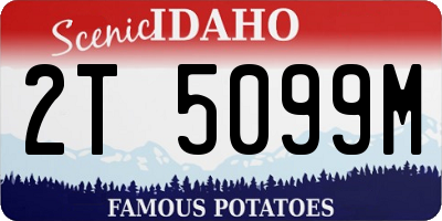 ID license plate 2T5099M