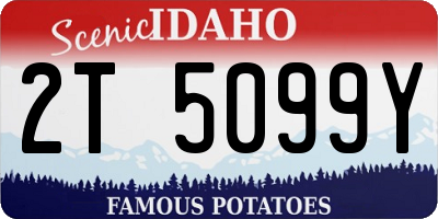 ID license plate 2T5099Y