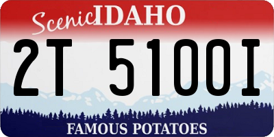 ID license plate 2T5100I
