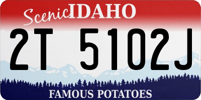 ID license plate 2T5102J