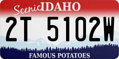ID license plate 2T5102W