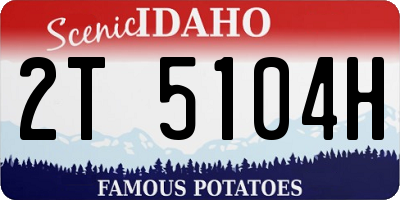 ID license plate 2T5104H