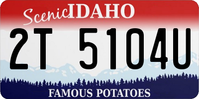 ID license plate 2T5104U