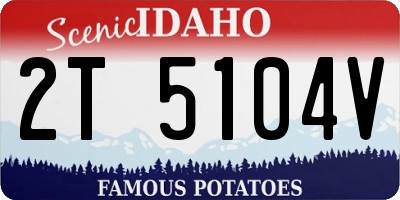 ID license plate 2T5104V