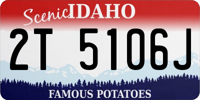 ID license plate 2T5106J