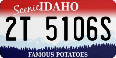 ID license plate 2T5106S