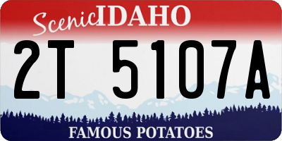 ID license plate 2T5107A