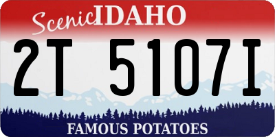 ID license plate 2T5107I