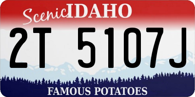 ID license plate 2T5107J