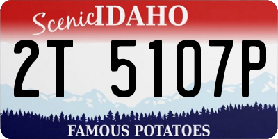 ID license plate 2T5107P