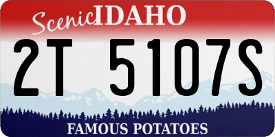 ID license plate 2T5107S