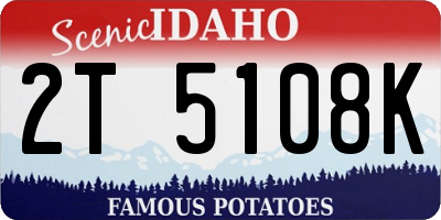 ID license plate 2T5108K