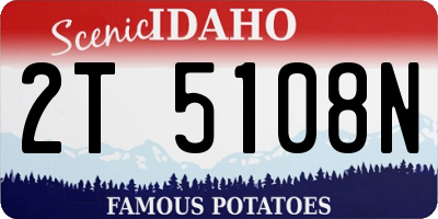 ID license plate 2T5108N