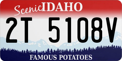 ID license plate 2T5108V