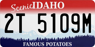 ID license plate 2T5109M