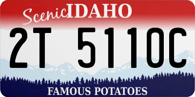 ID license plate 2T5110C