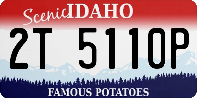 ID license plate 2T5110P