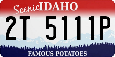 ID license plate 2T5111P