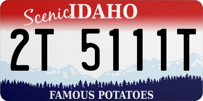 ID license plate 2T5111T