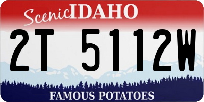 ID license plate 2T5112W