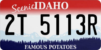 ID license plate 2T5113R