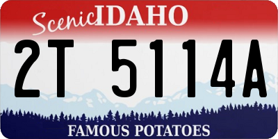 ID license plate 2T5114A