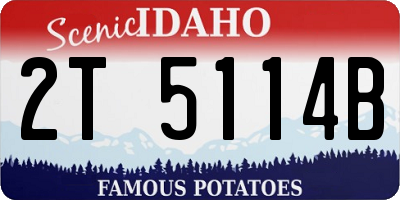 ID license plate 2T5114B