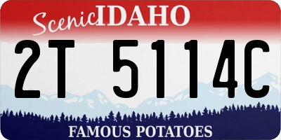 ID license plate 2T5114C