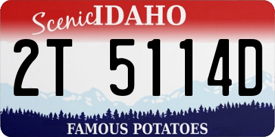 ID license plate 2T5114D