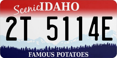 ID license plate 2T5114E