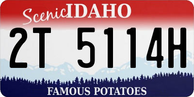 ID license plate 2T5114H