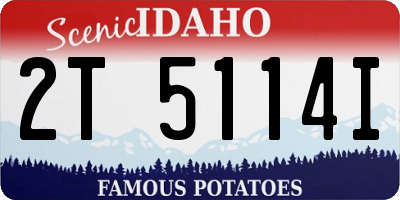ID license plate 2T5114I