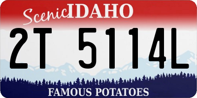 ID license plate 2T5114L