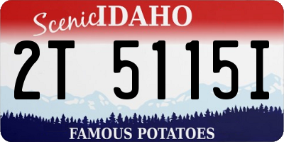 ID license plate 2T5115I
