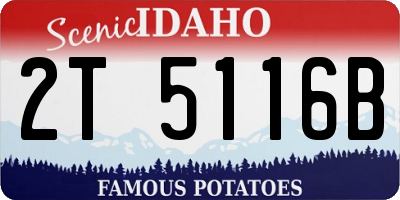 ID license plate 2T5116B