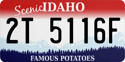 ID license plate 2T5116F