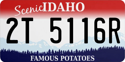 ID license plate 2T5116R
