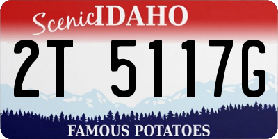ID license plate 2T5117G