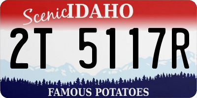 ID license plate 2T5117R