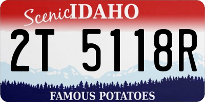 ID license plate 2T5118R
