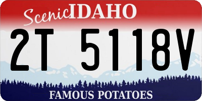 ID license plate 2T5118V