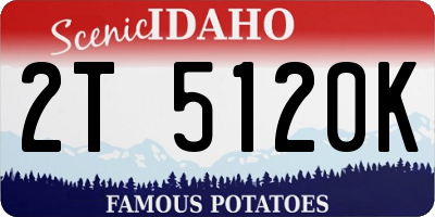 ID license plate 2T5120K