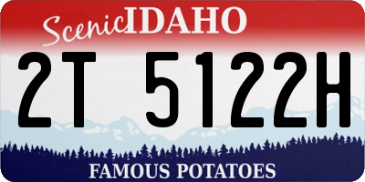 ID license plate 2T5122H