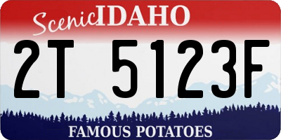 ID license plate 2T5123F